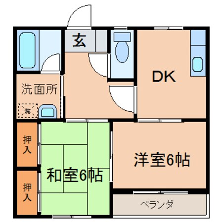 ロイヤルハウズＡＢＣＤの物件間取画像